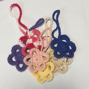 Colorful Crochet Flower Ornaments